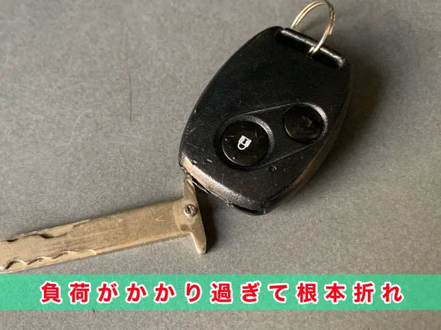 負荷がかかり過ぎて根本折れ